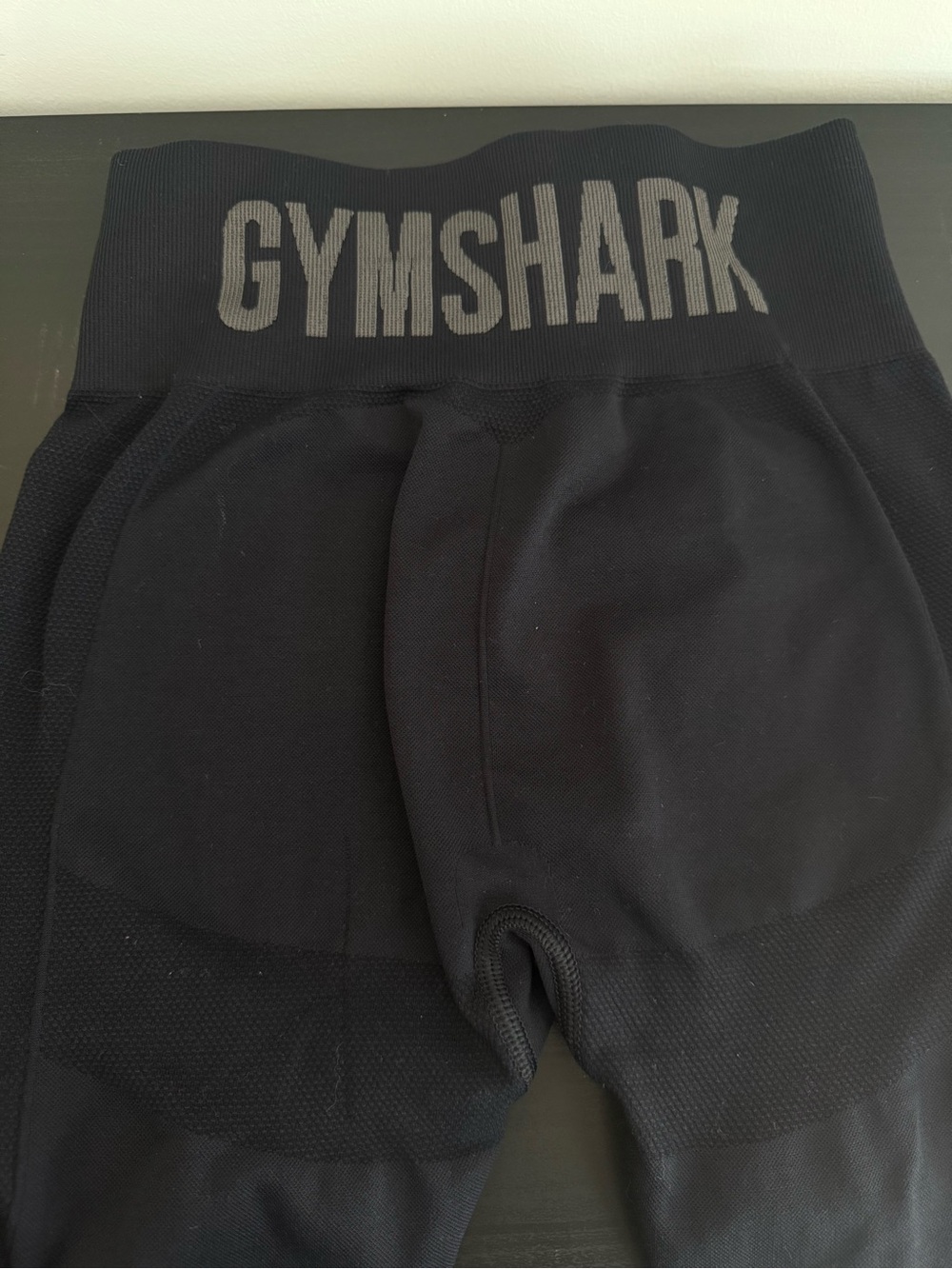 Gymshark Black Sculpting Seamless Leggings with Logo Waistband